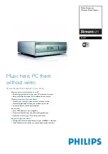 Preview for 1 page of Philips Streamium SL50i Specifications