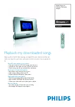 Preview for 1 page of Philips Streamium SLA5520 Specifications