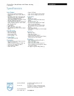 Предварительный просмотр 3 страницы Philips Streamium WACS57 Specification Sheet