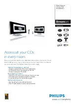 Philips Streamium WACS700 Specification Sheet preview