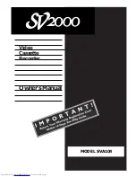 Philips SV2000 SVA104 Owner'S Manual preview