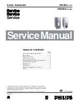 Preview for 1 page of Philips SW200 Service Manual