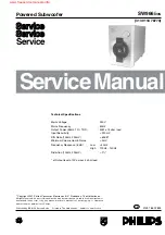 Предварительный просмотр 1 страницы Philips SW966 Service Manual