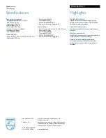 Preview for 2 page of Philips SWA2467W Specifications