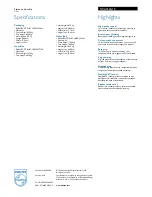 Preview for 2 page of Philips SWA3526 Specifications