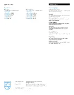 Preview for 2 page of Philips SWA3774 Specifications