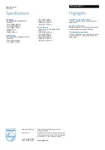 Preview for 2 page of Philips SWL6163W Specifications