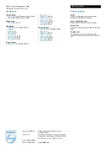 Preview for 2 page of Philips SWN1122 Specifications