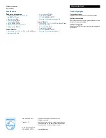 Preview for 2 page of Philips SWS2100W Specifications