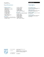 Preview for 2 page of Philips SWS2101W Specification Sheet