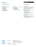 Preview for 2 page of Philips SWS2463H Specifications