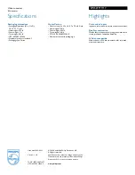 Preview for 2 page of Philips SWS2771T Specifications