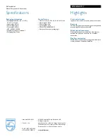 Preview for 2 page of Philips SWS2822T Specifications