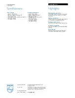 Preview for 2 page of Philips SWS2827T Specifications