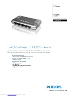 Philips SWS3434W Specification Sheet предпросмотр