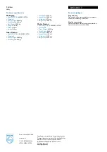 Preview for 2 page of Philips SWV2001 Specifications