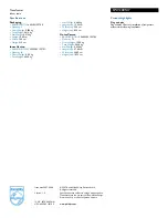 Preview for 2 page of Philips SWV2005 Specifications