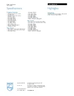 Preview for 2 page of Philips SWV2006W Specifications