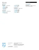 Preview for 2 page of Philips SWV2034 Specifications