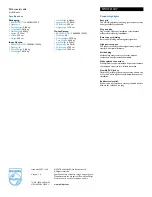 Preview for 2 page of Philips SWV2214 Specifications