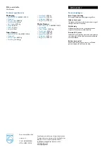 Preview for 2 page of Philips SWV2218 Specifications