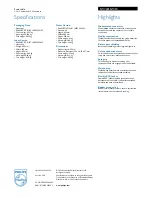 Preview for 2 page of Philips SWV2255W Specifications