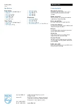 Preview for 2 page of Philips SWV2511 Specifications