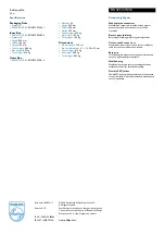 Preview for 2 page of Philips SWV2513W Specifications