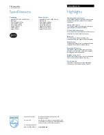 Preview for 2 page of Philips SWV2516T Specifications