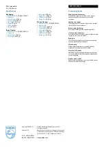 Preview for 2 page of Philips SWV2518 Specifications