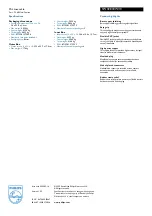 Preview for 2 page of Philips SWV2818W Specifications