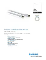 Предварительный просмотр 1 страницы Philips SWV2911W Specifications