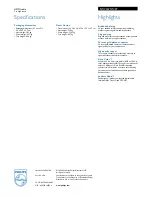 Preview for 2 page of Philips SWV3471W Specification Sheet