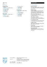 Preview for 2 page of Philips SWV5570 Specifications