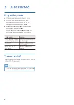 Предварительный просмотр 6 страницы Philips TAW6505 User Manual