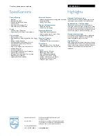 Preview for 2 page of Philips TD4454Q Specifications