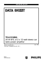 Preview for 1 page of Philips TDA1516BQ Datasheet