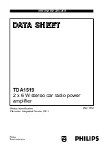 Предварительный просмотр 1 страницы Philips TDA1519 Datasheet