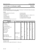 Предварительный просмотр 2 страницы Philips TDA1519 Datasheet