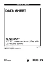 Предварительный просмотр 1 страницы Philips TDA7052A Datasheet