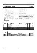 Предварительный просмотр 2 страницы Philips TDA8542 Datasheet