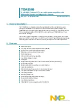 Предварительный просмотр 1 страницы Philips TDA8566 Product Data Sheet