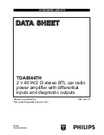 Philips TDA8566TH Datasheet предпросмотр