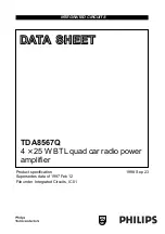 Preview for 1 page of Philips TDA8567Q Datasheet