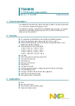 Philips TDA8950 Product Data Sheet предпросмотр