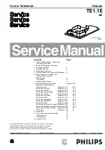 Preview for 1 page of Philips TE1.1E Service Manual