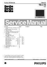 Preview for 1 page of Philips TE3.1E CA Service Manual