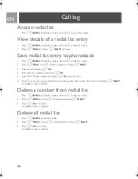 Предварительный просмотр 26 страницы Philips Telephone Answering Machine User Manual