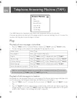 Предварительный просмотр 52 страницы Philips Telephone Answering Machine User Manual