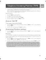 Предварительный просмотр 55 страницы Philips Telephone Answering Machine User Manual